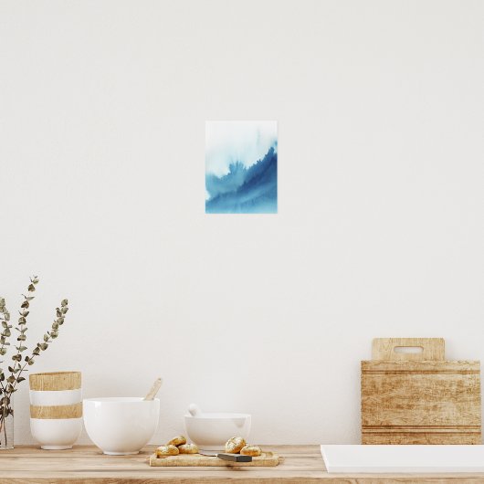 Blaue Farbe Poster (Küche)