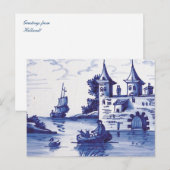 Blaue Farbe Postkarte (Vorne/Hinten)