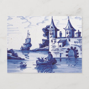 Blaue Farbe Postkarte