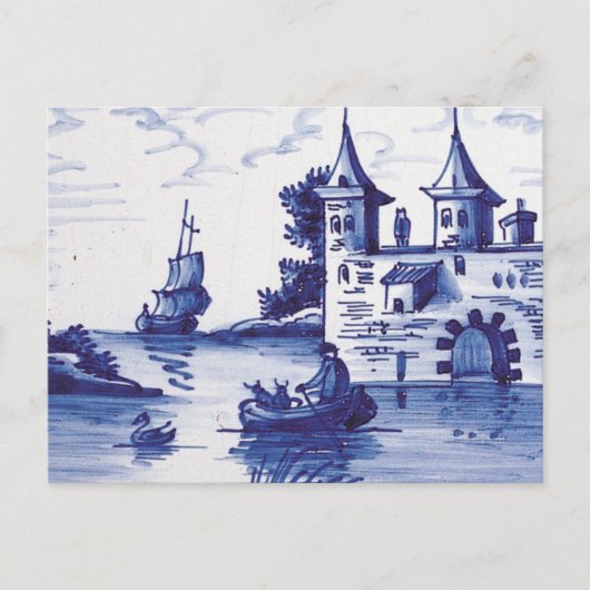 Blaue Farbe Postkarte (Vorderseite)