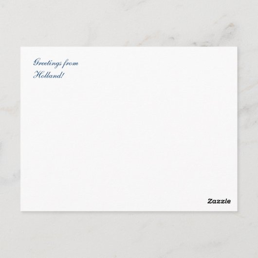 Blaue Farbe Postkarte (Rückseite)