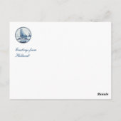 Blaue Farbe Postkarte (Rückseite)