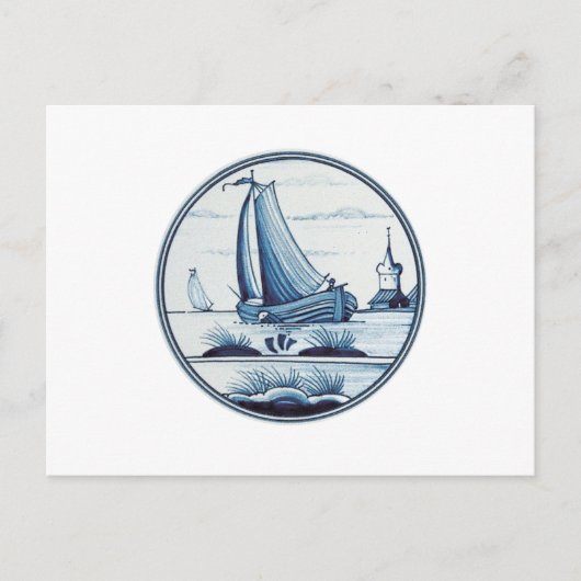 Blaue Farbe Postkarte (Vorderseite)