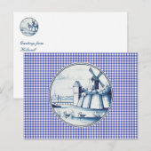 Blaue Farbe Postkarte (Vorne/Hinten)