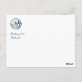 Blaue Farbe Postkarte (Rückseite)