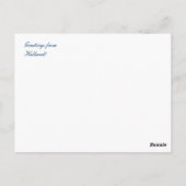 Blaue Farbe Postkarte (Rückseite)