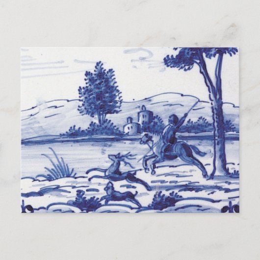 Blaue Farbe Postkarte (Vorderseite)