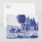 Blaue Farbe Postkarte (Vorne/Hinten)