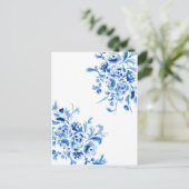 Blaue Farbe Postkarte (Stehend Vorderseite)