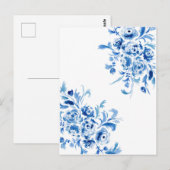 Blaue Farbe Postkarte (Vorne/Hinten)