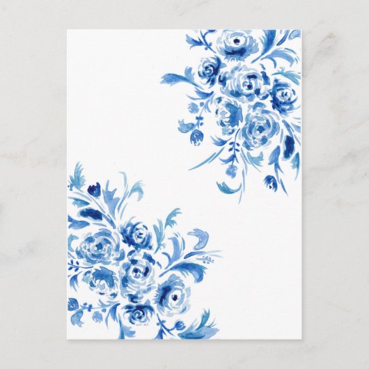 Blaue Farbe Postkarte (Vorderseite)