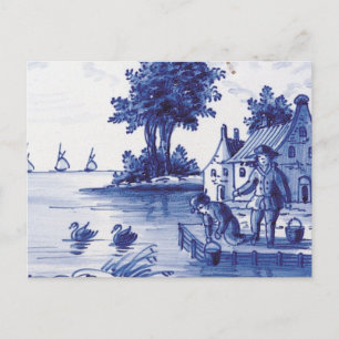 Blaue Farbe Postkarte