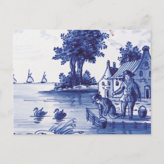 Blaue Farbe Postkarte (Vorderseite)