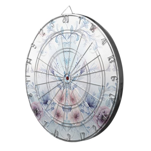 Blaue Farbe Rosa Blumendartboard Dartscheibe (Vorderseite rechts)