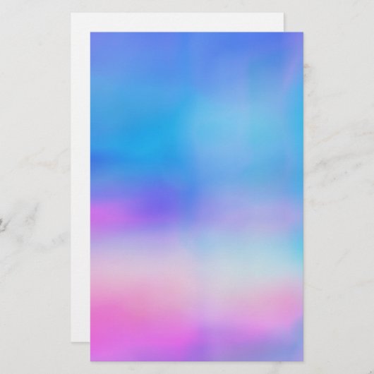 Blaue Farbe Rosa Briefpapier (Vorne/Hinten)