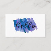 Blaue Farbe Rosa Moderne Visitenkarte (Vorderseite)