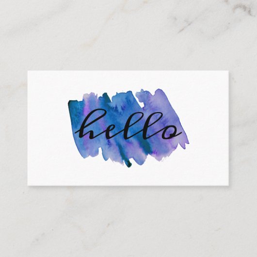 Blaue Farbe Rosa Moderne Visitenkarte (Vorderseite)