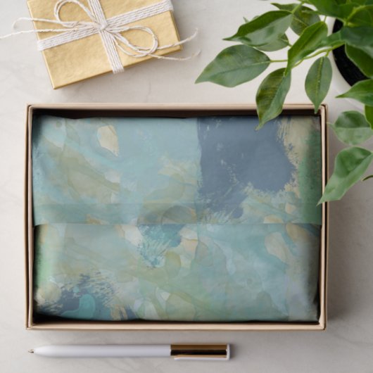 Blaue Farbe Seidenpapier (Geschenk)