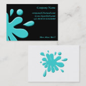 Blaue Farbe Splodge Visitenkarte (Vorne/Hinten)