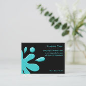 Blaue Farbe Splodge Visitenkarte (Stehend Vorderseite)