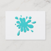 Blaue Farbe Splodge Visitenkarte (Rückseite)