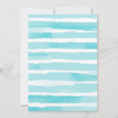 Blaue Farbe | String Lights Couples Dusche Einladung (Rückseite)