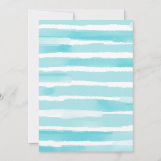 Blaue Farbe | String Lights Couples Dusche Einladung (Rückseite)