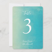 Blaue Farbe | TISCHNUMMERN (Vorderseite)