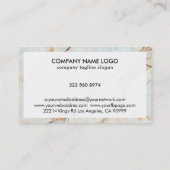 Blaue Farbe und goldene Marmorstruktur Visitenkarte (Rückseite)