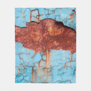 Blaue Farbe und Rosttextur alt, Farbe, Textur, Fleecedecke
