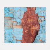 Blaue Farbe und Rosttextur alt, Farbe, Textur, Fleecedecke (Vorderseite (Horizontal))