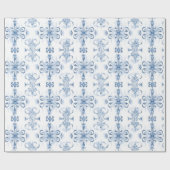 Blaue Farbe Vintag Geschenkpapier (Flach)