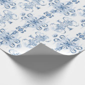 Blaue Farbe Vintag Geschenkpapier (Ecke)