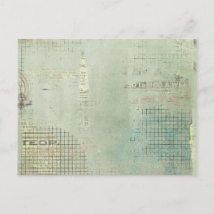 blaue Farbe Vintage-Zeitung abgestempelte Collage Postkarte