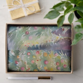 Blaue Farbe Wasserfarbe Decoupage Winter Szene Seidenpapier (Geschenk)