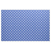 Blaue Farbe, Weißes Fleur De Lis Muster Stoff (Yard (91,4 cm))