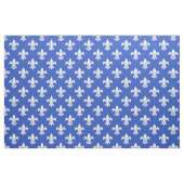Blaue Farbe, Weißes Fleur De Lis Muster Stoff (Fat Quarter (45,7 x 55,9 cm))