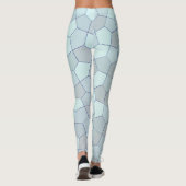Blaue Farben Abstrakt Leggings (Rückseite)