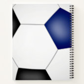 Blaue Farben für die schwarze Fußballmannschaft Notizblock (Rückseite)