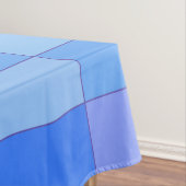 Blaue Farben Wavy-Rechtecke Tischdecke (Beispiel)