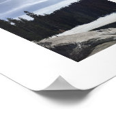 Blaue Farbfotografie aus gefrorenem Lake Poster (Ecke)