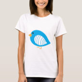 Blaue, farbige Raubvögel T - Shirt (Vorderseite)