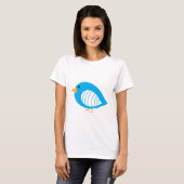 Blaue, farbige Raubvögel T - Shirt (Vorne ganz)
