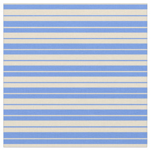 Blaue Farbmuster in Beige und Cornflower Stoff