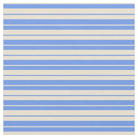 Blaue Farbmuster in Beige und Cornflower Stoff (Nahaufnahme)