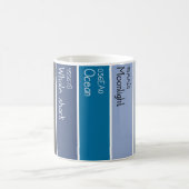 Blaue Farbpalette Ocean Paint Chips Kaffeetasse (Mittel)