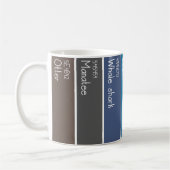 Blaue Farbpalette Ocean Paint Chips Kaffeetasse (Links)