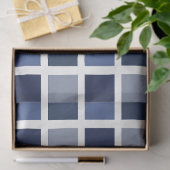 Blaue Farbquadrate Kariert Seidenpapier (Geschenk)