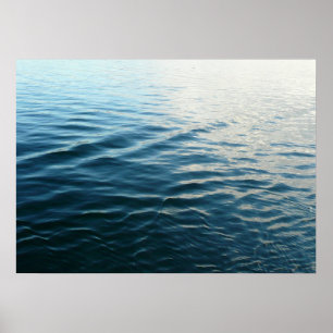 Blaue Farbschattierungen des Wassers - Abstrakte N Poster
