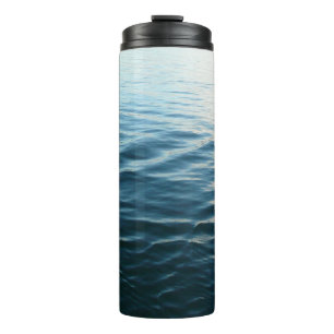 Blaue Farbschattierungen des Wassers - Abstrakte N Thermosbecher